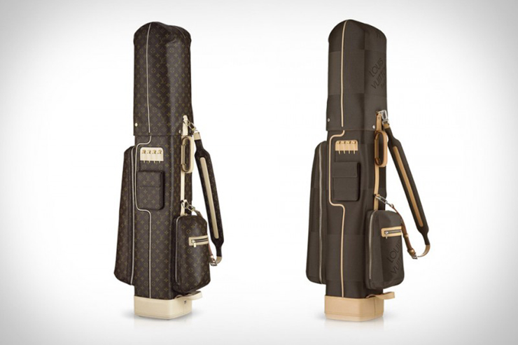 “Louis Vuitton redimensiona la icónica bolsa de golf con su inconfundible sello.”