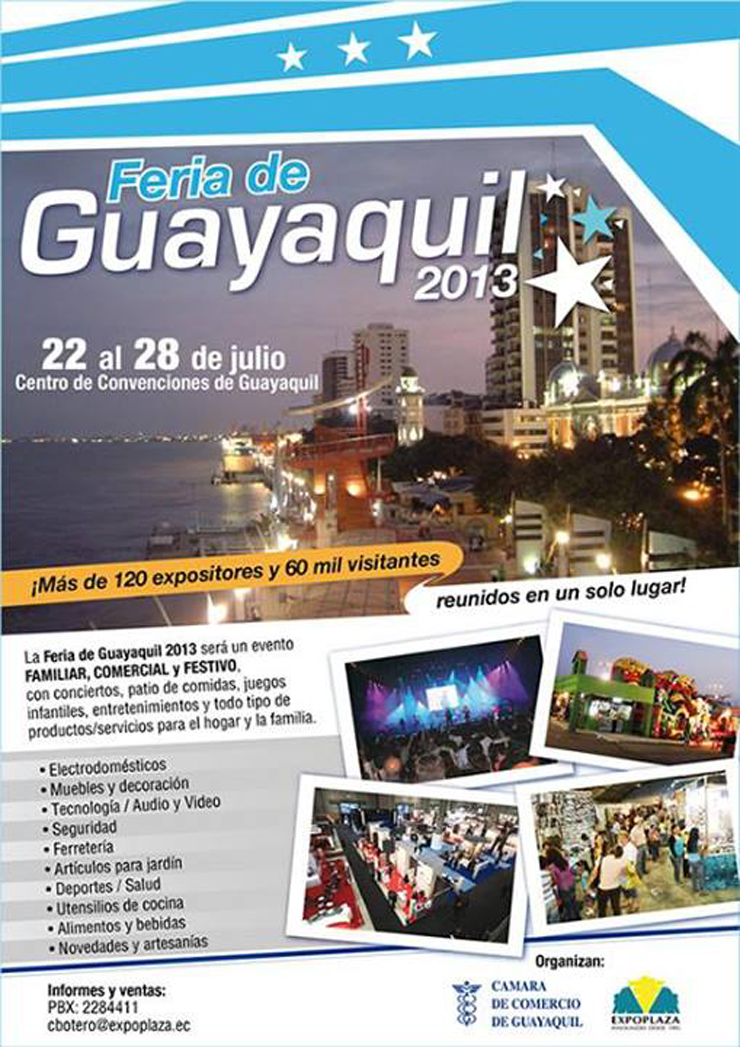 Por primera vez en Guayaquil se llevará a cabo la feria Hogar 2013, una exposición comercial con ambiente familiar donde todos, tanto expositores como visitantes, podrán disfrutar de 5 días de entretenimiento y gran demanda de compra y venta.