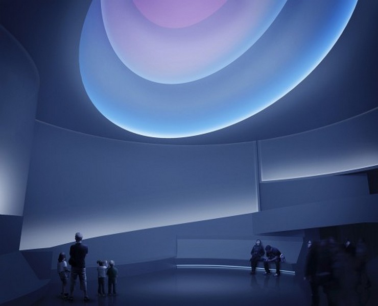 "Con su primera exposición en un Museo de Nueva York desde 1980, James Turrell transformará dramaticamente las sinuosas curvas del Museo Guggenheim."