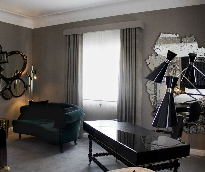 Una suite de hotel con glamour